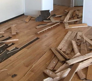 Hardwood Flooring Tear-out and Disposal Services by Ryno Custom Flooring Inc.